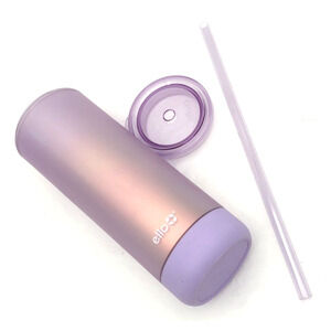 Ello Pop & Fill 24oz Stainless Steel Water Bottle Metallic Purple Color